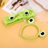 Christmas Decorations Frog Headband Party Funny Hair Band Animal Green Girl Accessories Carnival Elastic Face Wash