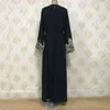 Vêtements ethniques Élégant Musulman Abaya Femmes Diamant Marocain Kaftan Longue Robe Turc Islamique Caftan Elbise Maxi Lace-up Hijab Robe