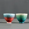 Cups Saucers Jingdezhen Ceramic Kiln Change Teacup Tea Set Creative Handmade Porcelain Master Cup Couple Water Mug Home Drinkware