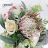 Bröllopsblommor Imperial Flower Artificial Bouquet Valley Romantic Fresh Bride Holding Fake Home Decoration Accessori