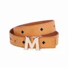 Famous brand fashion letter M buckle men women waist belt designer classic luxury top quality girdle wholesale black white red blue yellow belt for party wedding