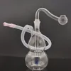 Vente chaude Verre Brûleur À Huile Bong Conduites D'eau Inline Matrix Birdcage Perc avec 10mm Mâle Verre Brûleur À Huile Tuyau Silicone Tube Ashcatcher Bong Portable pour Voyage