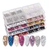 Nail Art Decorations 6 Grid 3D Glitter Flat Back Crystal Rhinestone Set DIY Manicure Stones Accessories Prud22