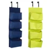 Storage Boxes 1pcs 4-Tier Wall Mounted Hanging Bag No Hook Housewares Over Door Organiser Pockets Wardrobe Bathroom Unit