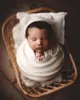 Keepsakes born Pography Props Basket Vintage Rattan Baby Bed Weaving Baskets Wooden Crib for Bebe Po Shoot Po Furniture 230114