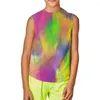 Men's Tank Tops Kid's Graphic Top Boy And Girl 3D Print Sleeveless Rainbow Pattern Galaxy Tees