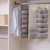 Storage Boxes 12/16/18 Pockets Sock Bra Underwear Hanging Organizer Tidy Rack Hanger Door Bag For Bathroom Living Room Home Sundries