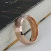 Bröllopsringar Eamior Fashion Pure Black Silver Rose Gold Simple Titanium Steel Men Ring Band Par Lovers smycken Valentine Gift