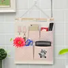 Storage Boxes 1pc Home Canvas Bag Creative Wardrobe Hang Wall Pouch Cosmetic Key Organize Pockets Stationery Contain High Quality