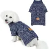 Hundebekleidung Haustierpullover Winterkleidung für große Hunde Warmer Rollkragenpullover aus weichem Acryl-Pullover-Mantel-Outfit Katzen klein