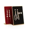 Jewelry Pouches Earring Display Stand Props Factory Direct Sales Metal Microfiber Earrings Storage Stall Board