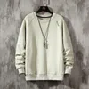 Men's Hoodies O-neck Men Casual Sweatshirt Size M-5XL Solid Color Long Sleeve Shirt Man Autumn Spring Pullovers