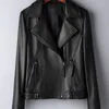 Women's Leather & Faux Women Loose Pu Jacket Female Black Soft Real Biker Coat Ladies Casual Outerwear G39Women's