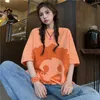 Frauen T-Shirts 2023 Summer Style Koreaner runder Nacken Anime kurzärmelige Supergröße süßer Freund Top Sommerkleid