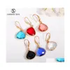 Dangle Lustre Trendy Teardrop Verre Cristal Boucles D'oreilles Or Couleur Goutte D'eau Boucle D'oreille Pour Femmes Filles Mode Jewelryz Livraison Je Dhwwv