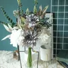 装飾的な花の花輪偽の花の花束ローズヒマワリピンクのタンポポユーカリ植物人工アレンジメント家庭装飾d