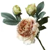 Decorative Flowers Luxury Grilled Edge Peony Artificial Wedding Fake DIY Decor For Office Flower Simulation