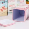 Caixas de armazenamento Pacote de grãos de café selo Tin Square Candy Biscoits Tea Box Organizador para casa