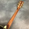 Guitarra acústica acústica lacada en amarillo con perfil de madera maciza serie D45 de 41 "