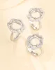 Cluster Rings 10 10mm 925 STERLING SILVER Semi Mount Bases Blanks Base Blank Pad Ring Setting Set Diy Jewelry A5607