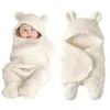 Filtar svängande född baby söt bomull som tar emot vit sovande fleranvändning stor blöja filt spädbarn wrap vinter pojke flicka swaddle