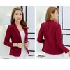 女性のスーツブレザーグレーシングルボタン女性とジャケット2023ファッションスリムスーツレディースビジネスオフィス女性のアウトウェアトップス
