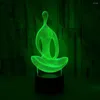 Lampade da tavolo 3D Illusione Yoga Meditazione Night Light 7 Color Changing Desano LED LAMPAGGIO TOYS UD88