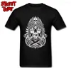 Herren-T-Shirts, neueste Männer, Punk-Schädel-T-Shirts, Messerkampf-T-Shirt, Jungs, Funky-T-Shirt, Schwarz-Weiß-Tops, Baumwollkleidung, 3D-Piraten-Streetwear