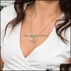 Pendant Necklaces 26 English Alphabet Letter Necklace Fashion Gold Chian For Women Man Diy Jewelry Making Az Wholesalez Drop Deliver Dhqlw