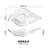 Plates European Style Glass Plate With Gilt Edge Dessert Shell Conch Ornament Storage Tray Home Decoration Ornaments