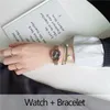 Avanadores de pulso Simples Square Women Watches 2023 Ulzzang Fashion Marca Quaties Ladies Prata Mesh Rose Gold Strap With Bracelet Moun22