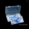 Caixas de armazenamento 100pcs BankNotes Holder Coin Bags Caixa de plástico 8.5 17cm Página PVC Papel Dinheiro Bolsa de proteção transparente portátil