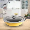 Pannor 28-30-32 cm stekpanna glas lock multifunktion rund kvalitet silikon wok lock lager pott täcker hemmaterial för köksverktyg