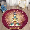 Carpets Round Anti-Slip Magic Science Fiction Bohemian Girl Meditation Theme Bedroom Floor Mat For Living Room Home DecorCarpets