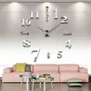 Wall Clocks 3D Adhesive Mirror Acrylic Sticker DIY Clock Digit English Number 12S015-S