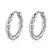 Hoop Earrings MEEKCAT Fashion 925 Sterling Silver Earring Black Mkb Design Round For Women Men Jewelry