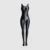 Damskie stroje kąpielowe xckny satynowy błyszcząca jednoczęściowa skóra body bodysuit wysoko rozciągający spandex spandeks otwarty krocze pełne ciało rajstopy unisex zentai