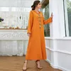 Etniska kläder Dubai Arab Abaya Islamiska kläder Muslimska kvinnor Lång klänning Rhinestone Gown Evening Holiday Kaftan Marockan Djellaba Femme