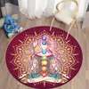 Carpets Round Anti-Slip Magic Science Fiction Bohemian Girl Meditation Theme Bedroom Floor Mat For Living Room Home DecorCarpets