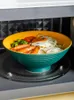 Kommen Japanse stijl ramen bowl Home Noordse keramische Ceramic Creative Noodle Trumpet-vormig draadgerei Glad geglazuurd 7/8 inch
