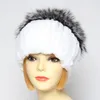 Beanies Beanie/Skull Caps 2023 Women Real Rex Fur Winter Warm Fluffy Silver Hat Lady Fashion Soft Genuine Hat1 Wend22