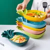 Plates Pineapple Shape Frult Salad Cheese Baked Rice Dinning Set For Ceramic Bakeware Cake Dish Kitchen Tableware