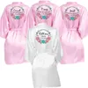 Women's Sleepwear Bride's Team Robes Bridesmaid Babes Mother Of The Bride Personaized Name Robe Proposal Gift