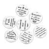 Charms 5 -stcs/lot roestvrij staal Engels alfabet tag charme voor armbandarmband ketting sier pleaten 20 mm ronde vorm diy sieraden pe dhfns