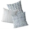 Oreiller !! Pastorale Fleur Géométrique Bleu Carré Coussin/almofadas Cas 45 53 Tendance Vintage Couverture Home Decore