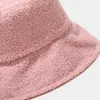 Beretti autunno inverno Cappello bucket cappello a due laterali reversibili per esterni per esterni cappelli addensati caldi per maschio femmina unisex casual capberit