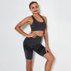Yoga Outfit 2 Piece Sport Suit Set Pour Femme Shorts Ensembles Workout Gym Vêtements Soutien-Gorge De Sport Et Survêtement Femme