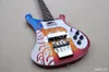 Lvybest 4 Strings Electric Bass Guitar with White Pickguard Rosewood Fingerboard Chrome Hardware Provide Custom Service