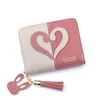 Portefeuilles Arrivée Pouettel Portefeuille en cuir Femmes Small Coin Purse Carte Holder Mini femelle Short Zipper Cartera Mujer