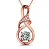 Pendant Necklaces 2023 Infinity Necklace For Women Ladies Crystals Box Chain Gold Color Jewelry Mother's Day Birthday Gift